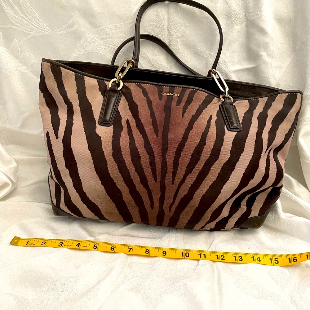Coach animal print tote
